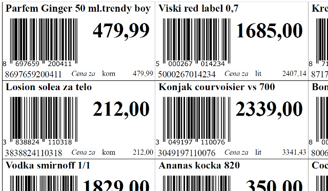 Etikete robe sa bar-kodom