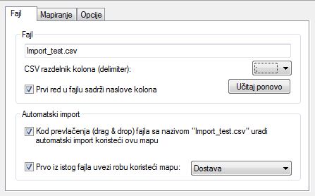 Import map - jezičak fajl