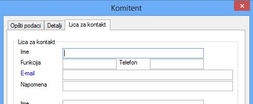 Opšti podaci o komitentu