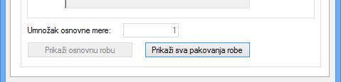 Lista svih pakovanja robe